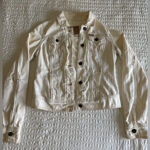 Hollister Cream Jean Jacket
